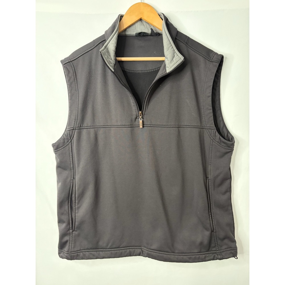 Ping Collection Black Quarter Zip Fleece Lined Golf Vest Mens L Warm Athleisure